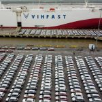 Vinfast EV cars are seen during a car shipment to the U.S. in Haiphong city, Vietnam, November 25, 2022. REUTERS/Nguyen Ha Minh